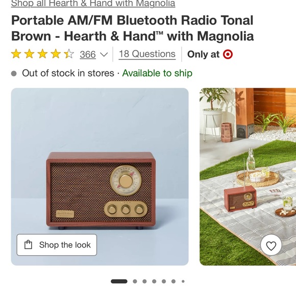 Hearth & Hand with Magnolia Bluetooth Radio - Picture 3 of 6